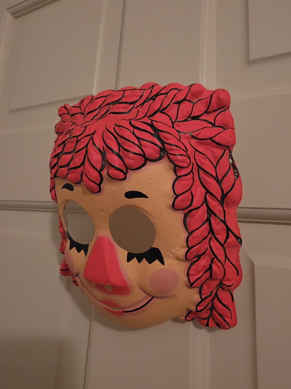 Kids Red Rag Doll Costume Mask - Unbranded - Picture 4 of 11